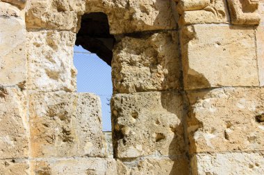  Eski şehir Kudüs İsrail dış duvarına closeup