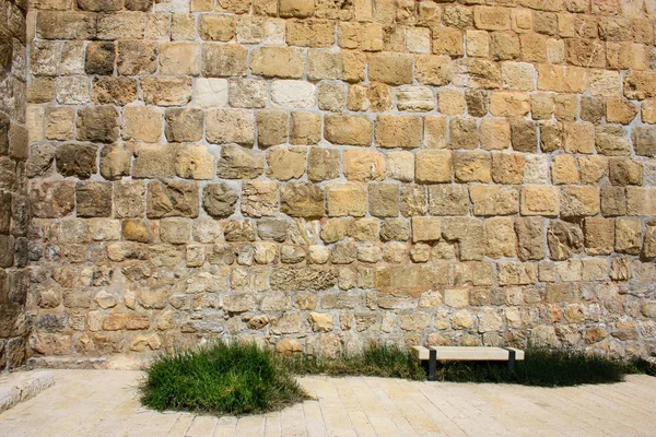 Nahaufnahme Der Außenmauer Der Altstadt Von Jerusalem Israel — Stockfoto
