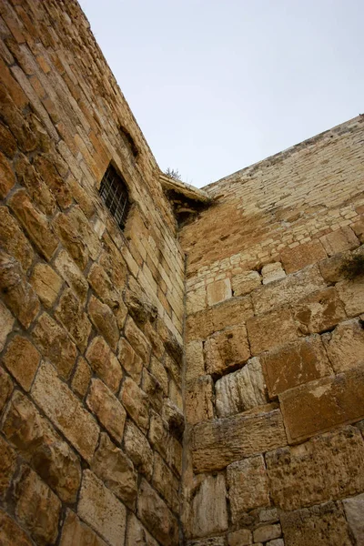 closeup  of the Western wall in Jerusalem Israel