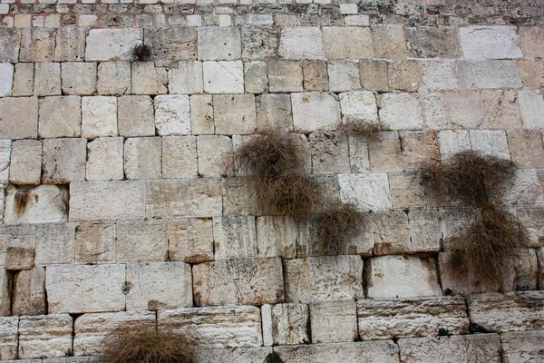 Detailní Záběr Západní Zdi Jeruzalém — Stock fotografie