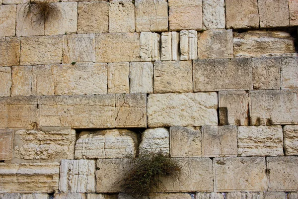 Primer Plano Del Muro Occidental Jerusalén Israel — Foto de Stock
