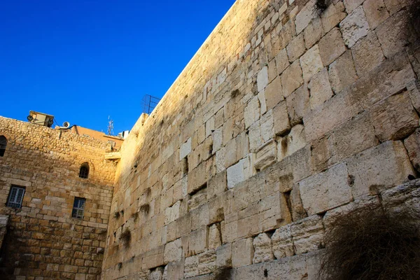 Nahaufnahme Der Westlichen Mauer Jerusalem Israel — Stockfoto