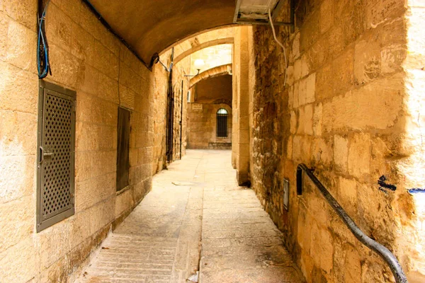 Primer Plano Una Calle Ciudad Vieja Jerusalén Israel — Foto de Stock