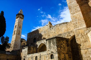 Eski şehir Kudüs İsrail bir sokakta closeup 