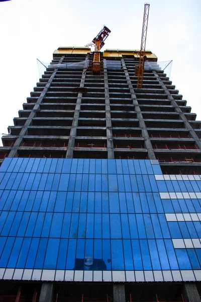 Vista Sitio Construcción Nuevo Edificio Ciudad Tel Aviv Israel Febrero — Foto de Stock