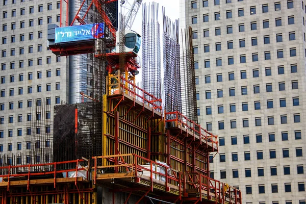 Weergave Van Een Site Van Bouw Van Een Nieuw Gebouw — Stockfoto