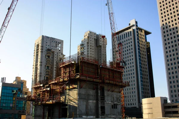 Vista Sitio Construcción Nuevo Edificio Ciudad Tel Aviv Israel Febrero — Foto de Stock
