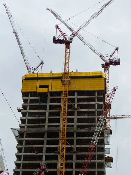 Bir Binanın Yeni Srail Tel Aviv City Şubat 2018 Akşamı — Stok fotoğraf