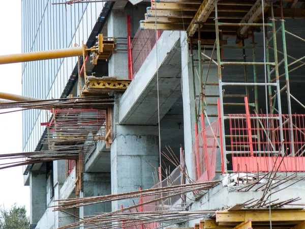 Blick Auf Eine Baustelle Eines Neubaus Der Stadt Tel Aviv — Stockfoto