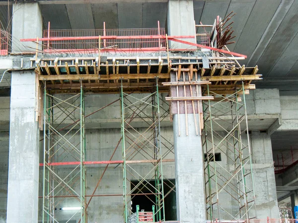 Blick Auf Eine Baustelle Eines Neubaus Der Stadt Tel Aviv — Stockfoto