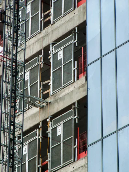 Weergave Van Een Site Van Bouw Van Een Nieuw Gebouw — Stockfoto