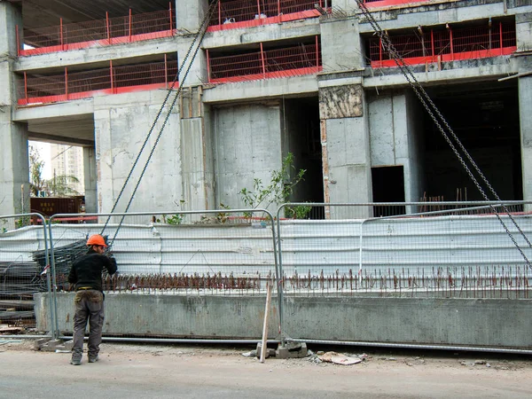 Vista Canteiro Obras Novo Edifício Cidade Tel Aviv Israel 2018 — Fotografia de Stock