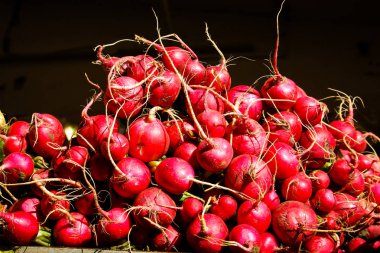 Taze sebze İsrail piyasada satılan closeup  