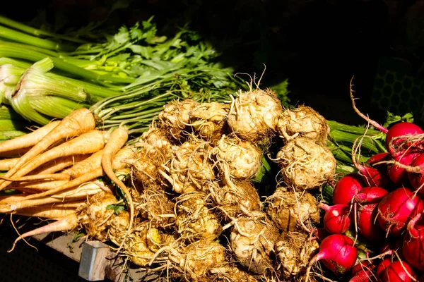 Nahaufnahme Von Frischem Gemüse Das Israel Auf Dem Markt Verkauft — Stockfoto