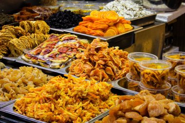  İsrail bir fırında çeşitli ekmek ve hamur işleri closeup satılan