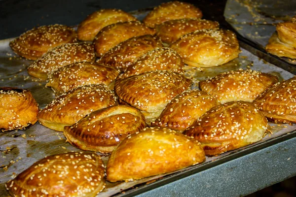 Nahaufnahme Verschiedener Brote Und Gebäck Die Einer Bäckerei Israel Verkauft — Stockfoto