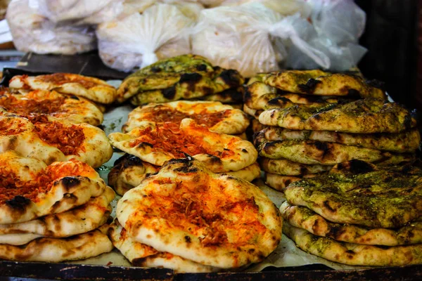 Fechar Vários Pães Doces Vendidos Uma Padaria Israel — Fotografia de Stock