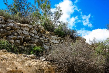  Manzara ve doğa beyaz Valley Kudüs, İsrail Ulusal Trek bir parçası yakınlarında 