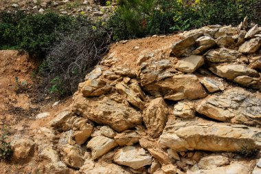  Manzara ve doğa beyaz Valley Kudüs, İsrail Ulusal Trek bir parçası yakınlarında 