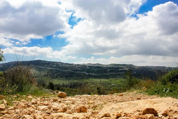 Paisaje Naturaleza Valle Blanco Cerca Jerusalén Parte Caminata Nacional Israelí —  Fotos de Stock