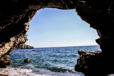 plaj ve kıyı şeridi Crete adasının görünümü