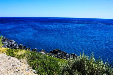 plaj ve kıyı şeridi Crete adasının görünümü