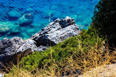 plaj ve kıyı şeridi Crete adasının görünümü