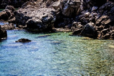 plaj ve kıyı şeridi Crete adasının görünümü