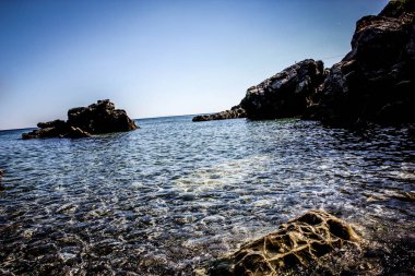 plaj ve kıyı şeridi Crete adasının görünümü