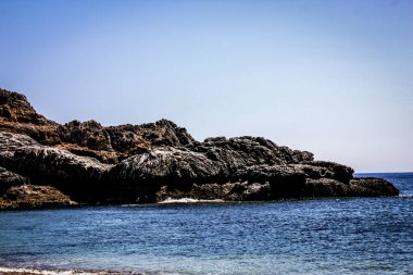 plaj ve kıyı şeridi Crete adasının görünümü