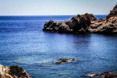 plaj ve kıyı şeridi Crete adasının görünümü