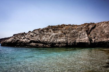 plaj ve kıyı şeridi Crete adasının görünümü