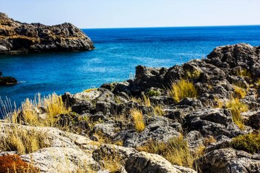 plaj ve kıyı şeridi Crete adasının görünümü