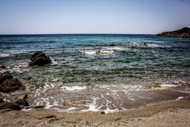  plaj ve kıyı şeridi Crete adasının görünümü