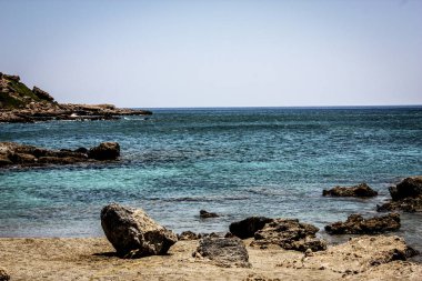  plaj ve kıyı şeridi Crete adasının görünümü