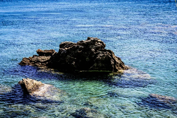 Pemandangan Pantai Dan Garis Pantai Pulau Kreta — Stok Foto