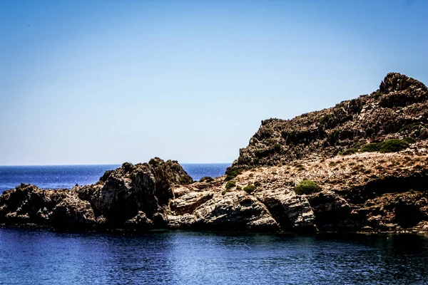 Uitzicht Het Strand Kustlijn Van Kreta Eiland — Stockfoto