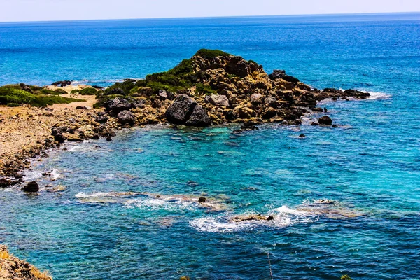Plaj Kıyı Şeridi Crete Adasının Görünümü — Stok fotoğraf