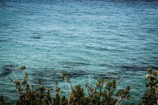 Θέα Από Την Παραλία Και Την Ακτογραμμή Της Κρήτης — Φωτογραφία Αρχείου