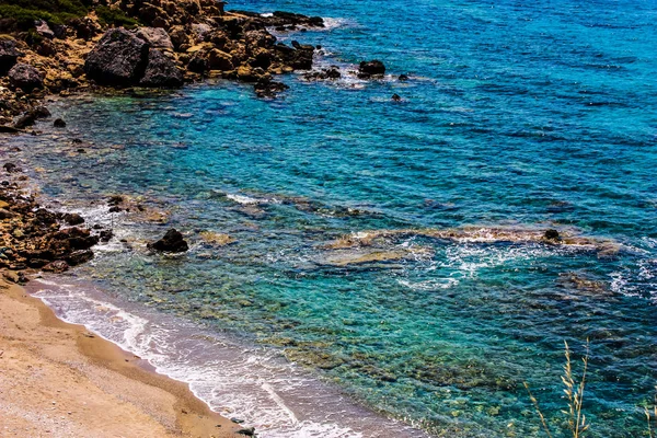 Вид Пляж Побережье Острова Крит — стоковое фото