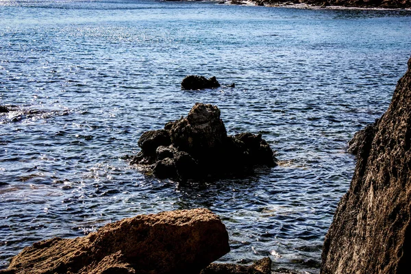 Vista Playa Costa Isla Creta — Foto de Stock