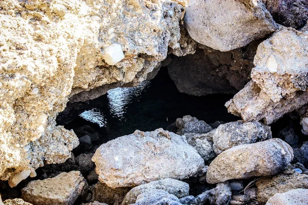 Widok Plaży Wybrzeżu Kreta — Zdjęcie stockowe