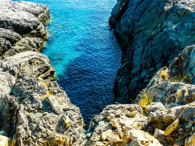 plaj ve kıyı şeridi Crete adasının görünümü