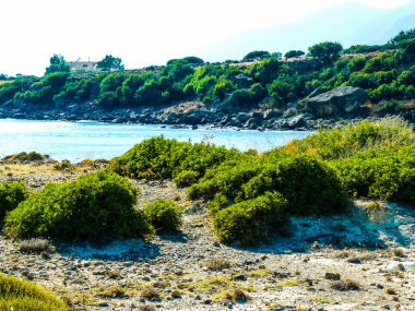 plaj ve kıyı şeridi Crete adasının görünümü