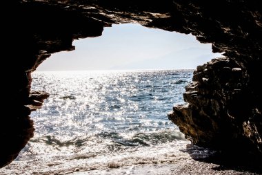 plaj ve kıyı şeridi Crete adasının görünümü