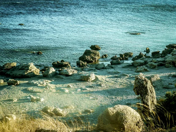 Vista Para Praia Costa Ilha Creta — Fotografia de Stock