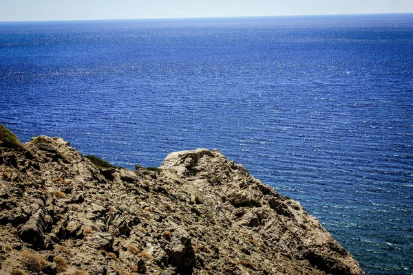 Uitzicht Het Strand Kustlijn Van Kreta Eiland — Stockfoto