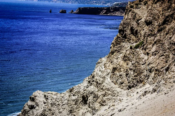 Vista Sulla Spiaggia Sulla Costa Dell Isola Creta — Foto Stock