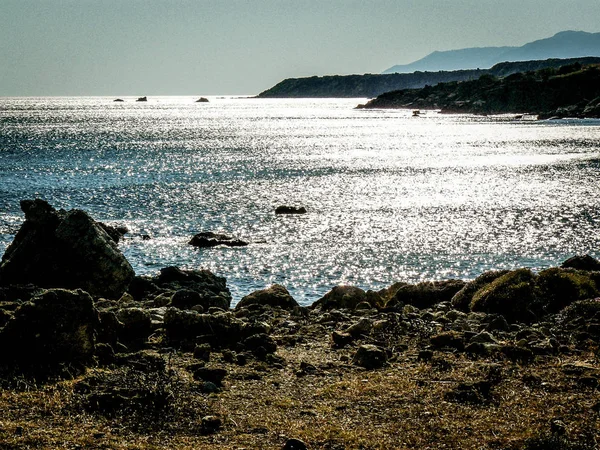 Vue Sur Plage Littoral Crète Île — Photo