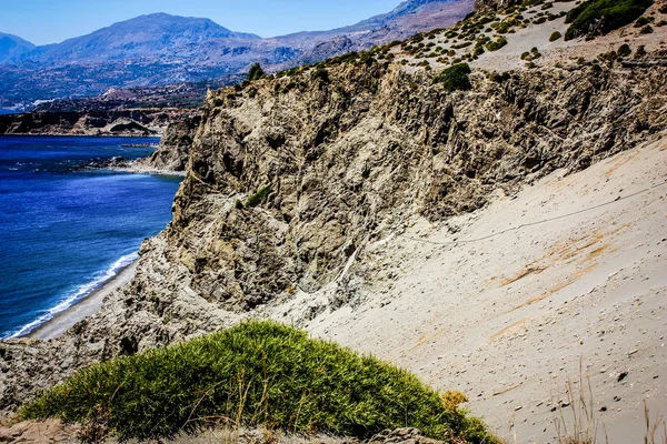 ビーチとクレタ島の海岸線の景色 — ストック写真